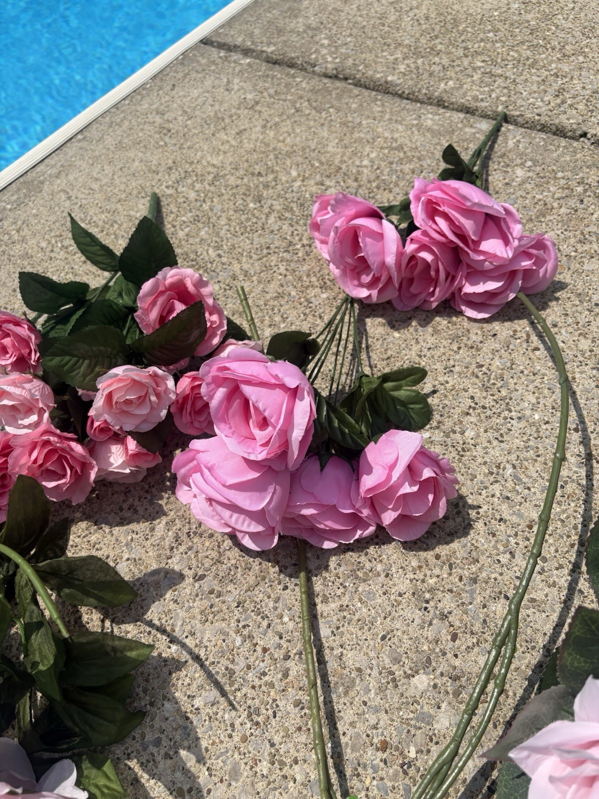 Artificial Flowers Lot Large Mixed Pink Peony And Rose Bundle