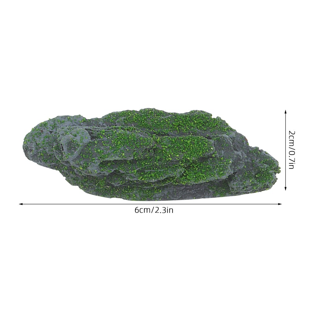7Pcs Simulated Moss Covered Stones for Home Garden Decoration Grey
