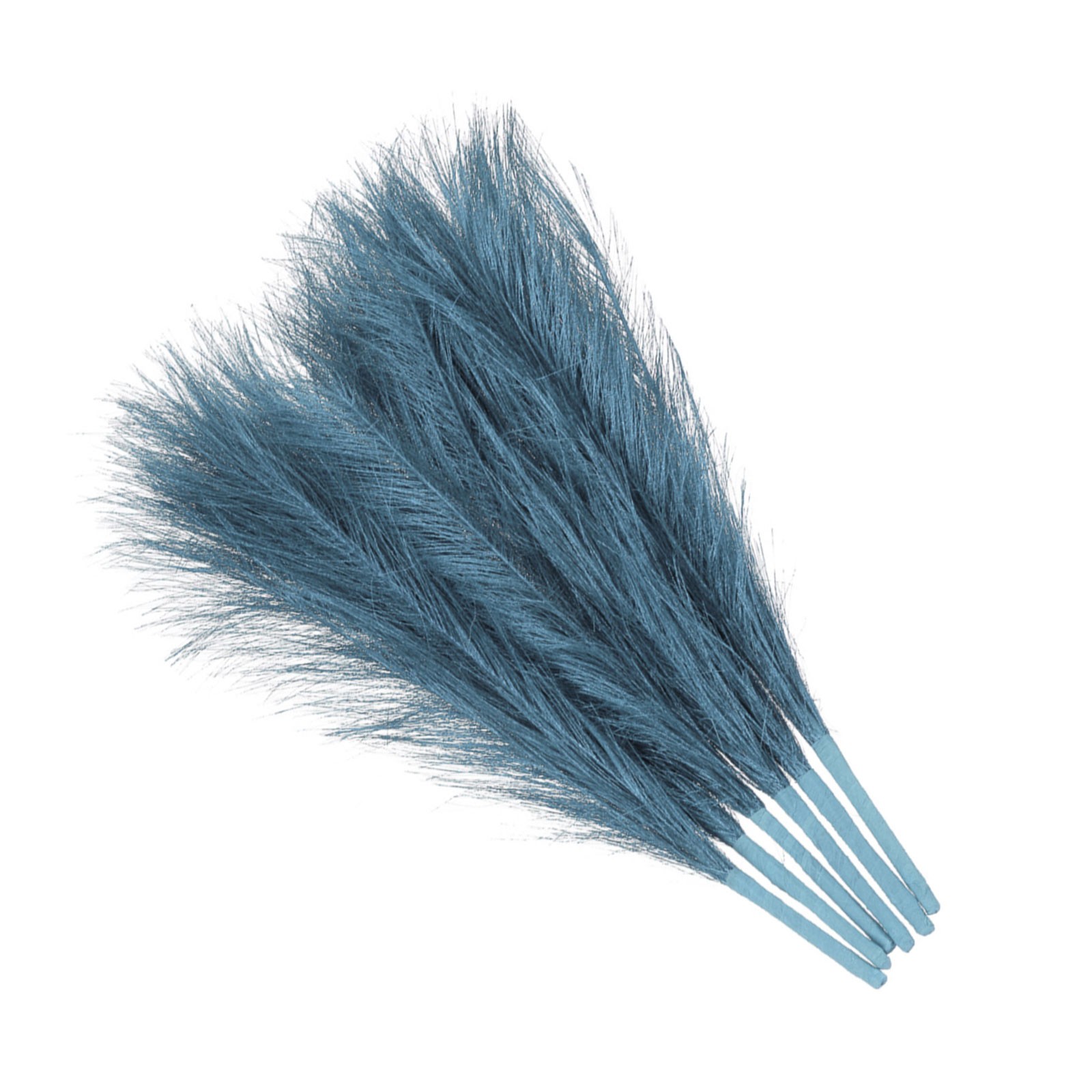 Faux Pampas Grass Fake Pampas Grass Decor, 17.7″/45cm / Light Blue / 3 Pcs