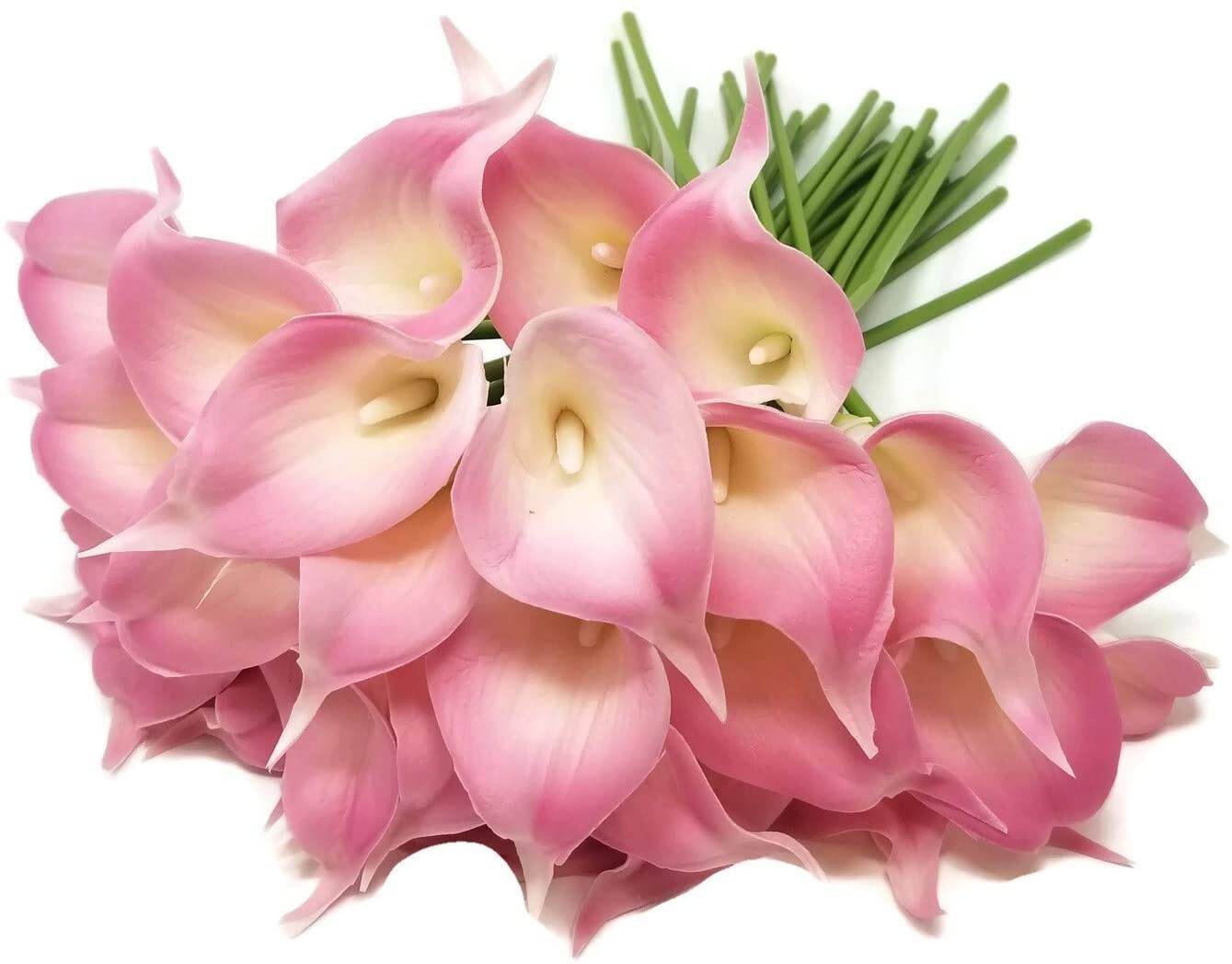 Real Touch Latex Calla Lily Bunch 14in Artificial Spring Flowers Pack of 20