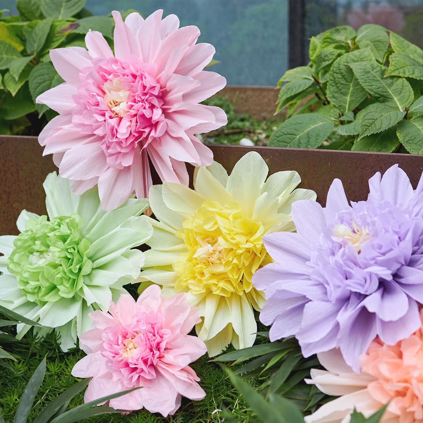 Pastel Paper Flowers, 12 Pcs Paper Flowers Decorations for Pastel Party Decor…