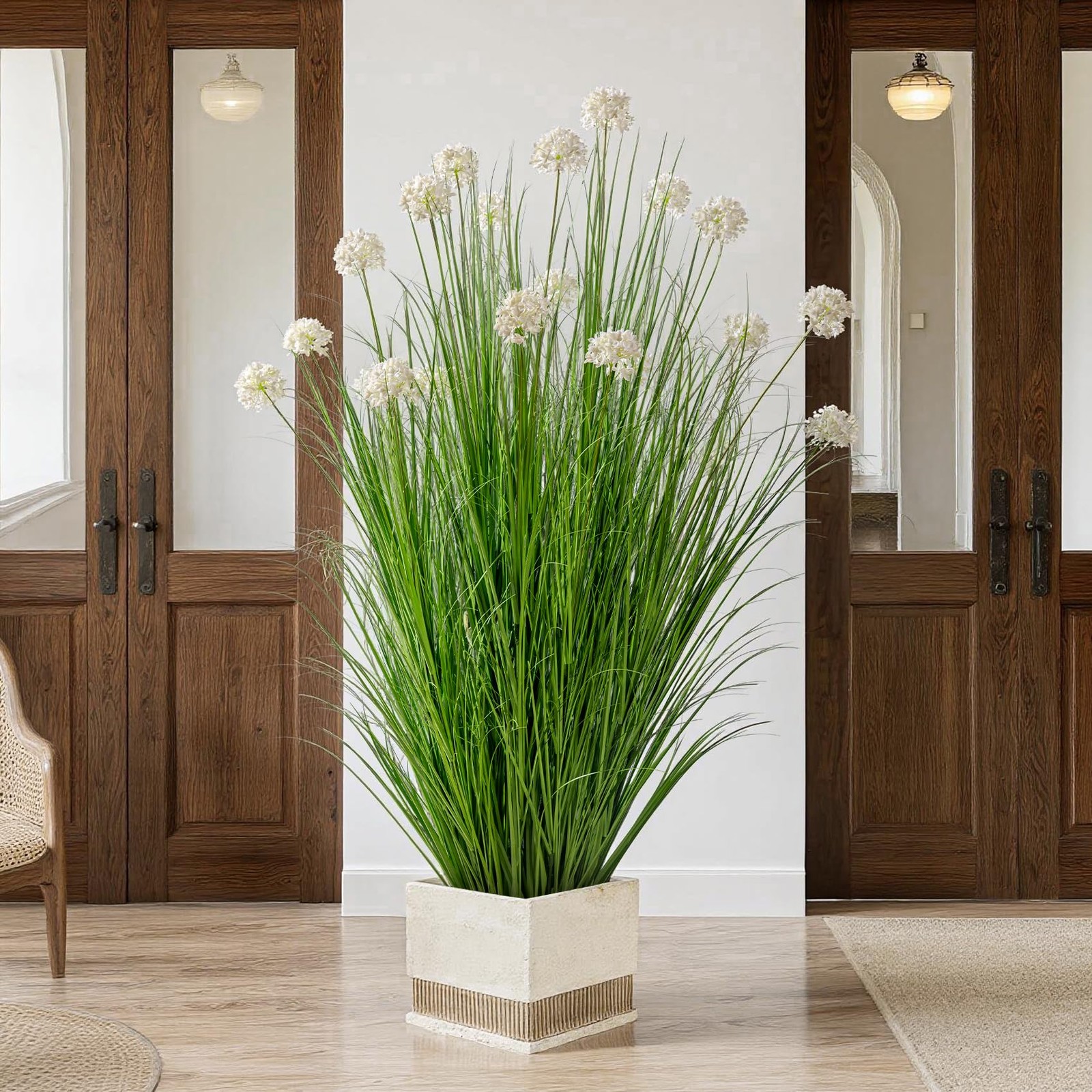 57in Lifelike Artificial Tall Grass Plant with 19 Lifelike Dandelion Flower a…