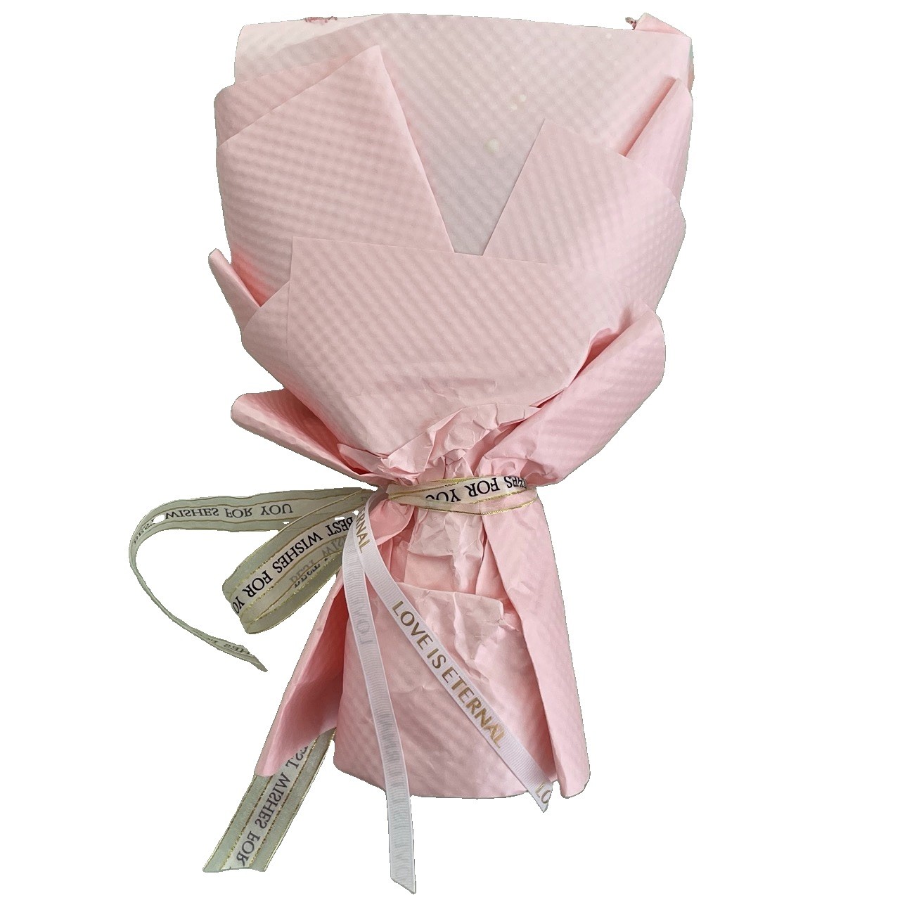 Artificial Pink & White Rose Flower Bouquet Floral Theme Decorative Arrangement