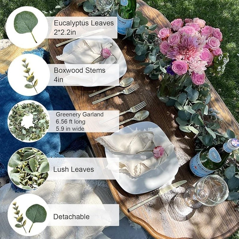 Faux Eucalyptus Garland Greenery Decoration Wedding Rustic Home Decor 6.56ft New