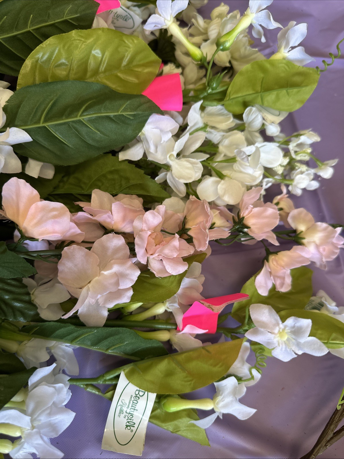 #A11 Lot 3. Artificial flowers and leaves for decorations 2+ lbs
