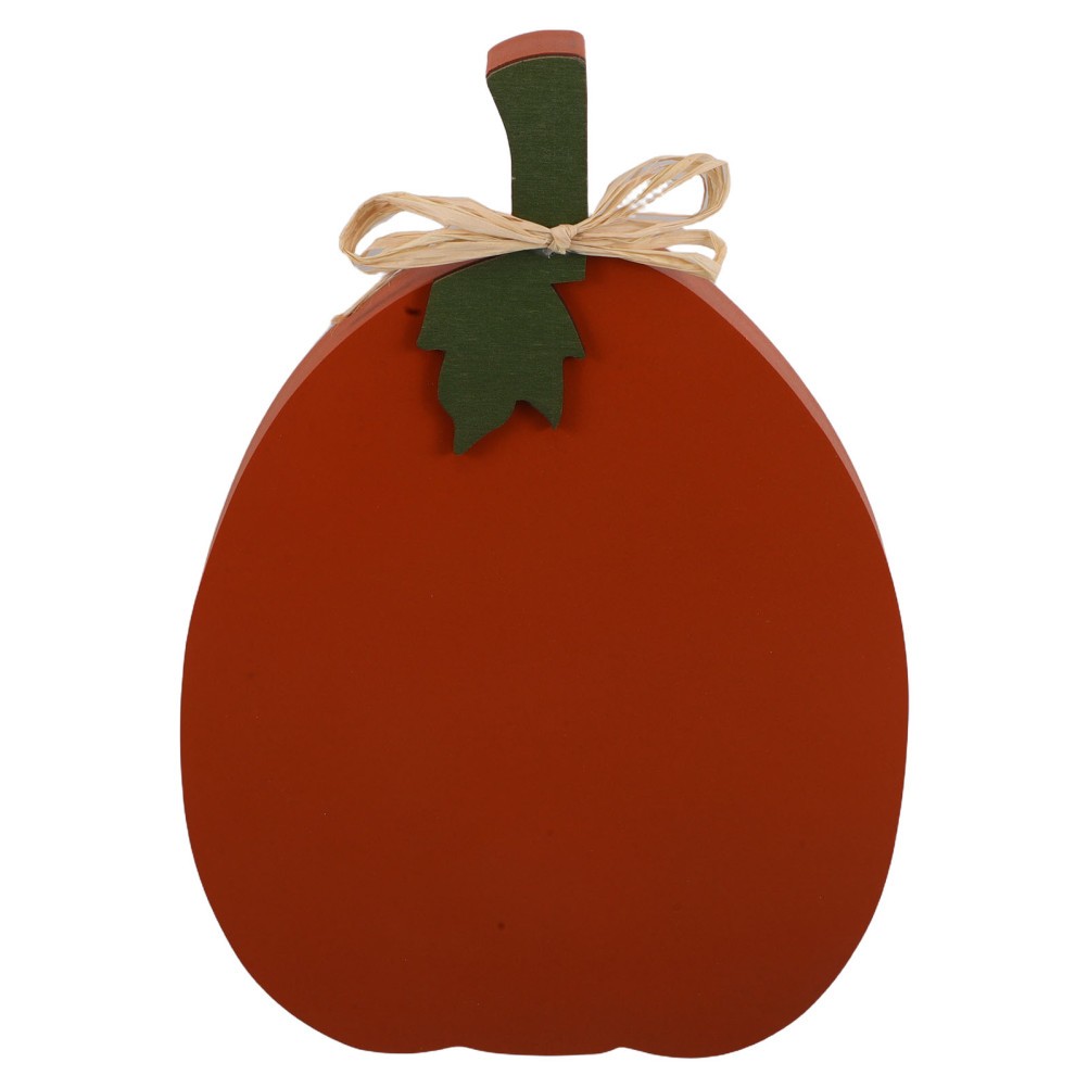 2 Set of Wooden Thanksgiving Pumpkin Signs Rustic Autumn Table Decor for Kitchen