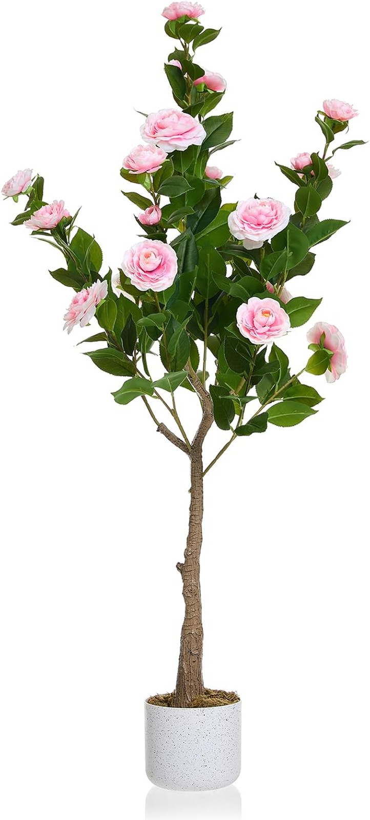 4FT Pink Camellia Artificial Plant in Pot – Perfect for Weddings & Decor