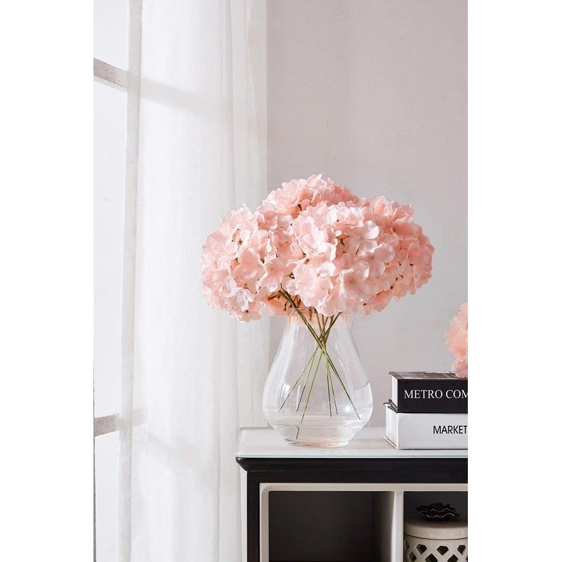 Silk Hydrangea Flower Heads W/ Stems Artificial Wedding Decor Centerpieces New