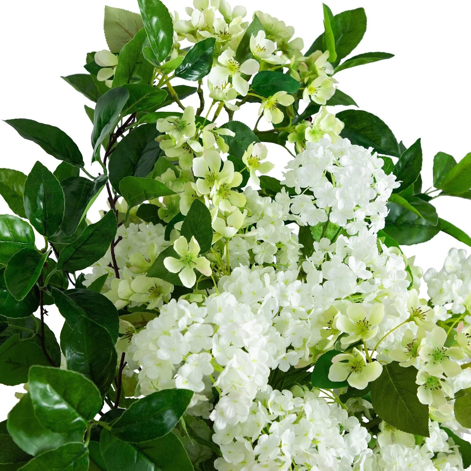 31” Artificial Mixed Flower & Hydrangea Arrangement in Hyacinth Weave Basket