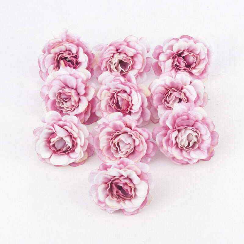 Rose Heads Bulk 10Pcs Party Artificial Wedding Flower Silk Decor Craft