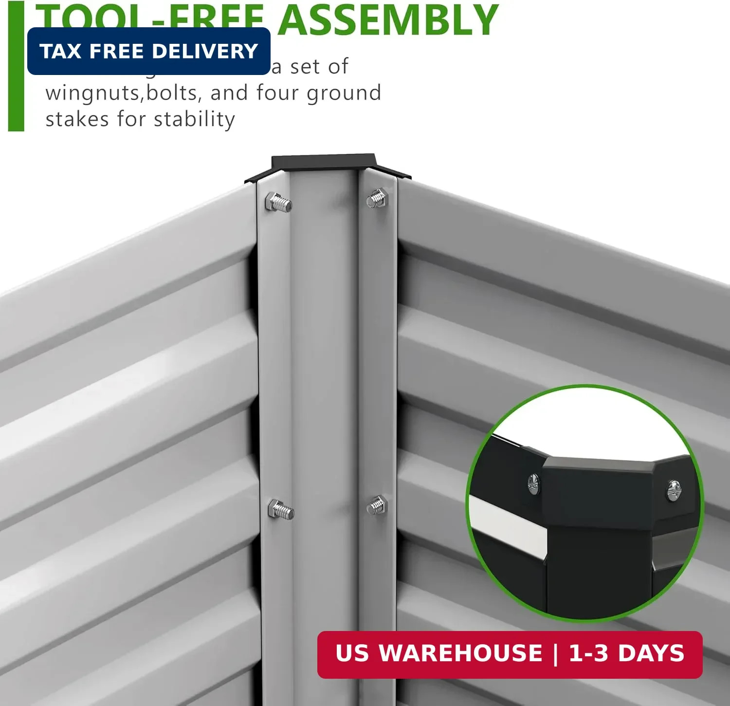 2PCS 9x3x1ft Galvanized Raised Garden Bed,Outdoor Planter Box Metal Patio Kit Pl