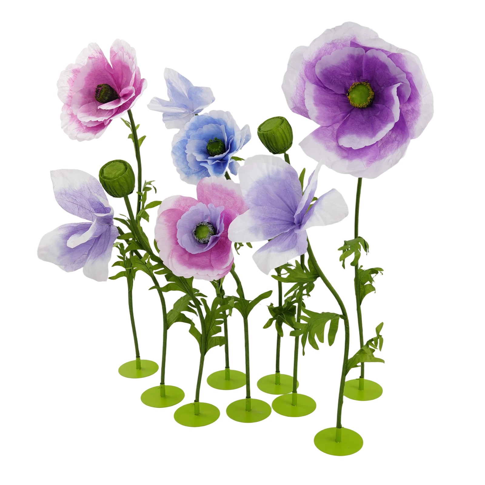 9pcs Of Set Large Fake Flower Giant Artificial Fabulous Flowers Fiber Paper