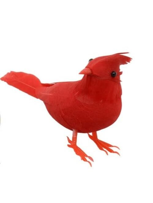 Christmas House Red Bird Ornaments 5.5 inches 2 Count