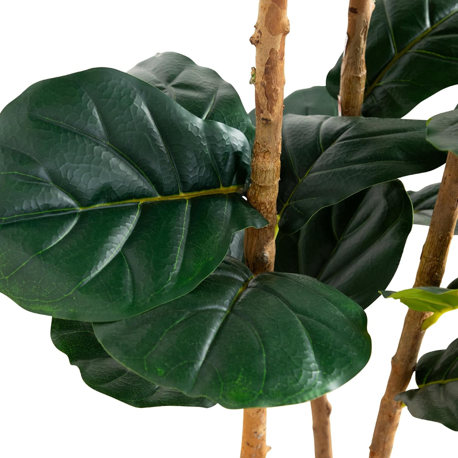 5Ft Artificial Fiddle Leaf Tree in Elegant White Planter –