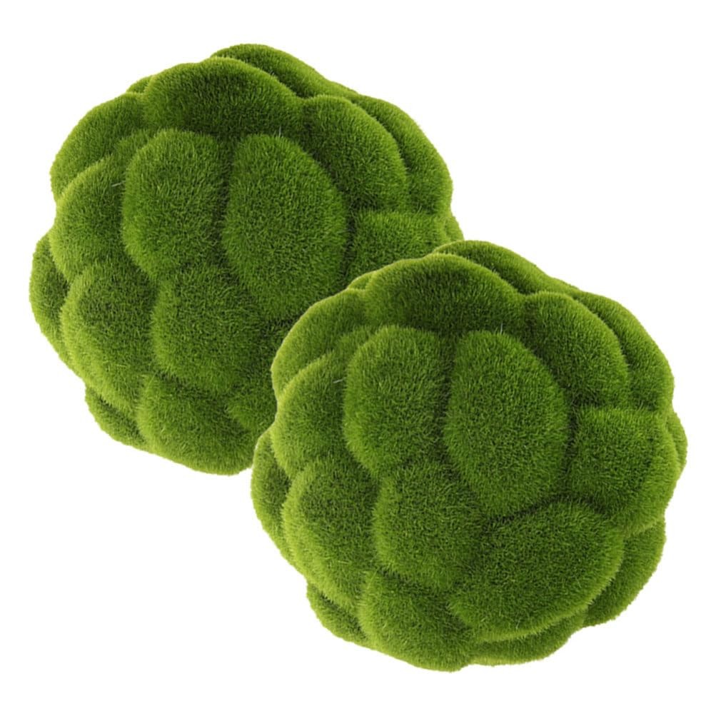 5.9 Inch Simulated Moss Balls Artificial Plant Greenery Decor Faux Topiary
