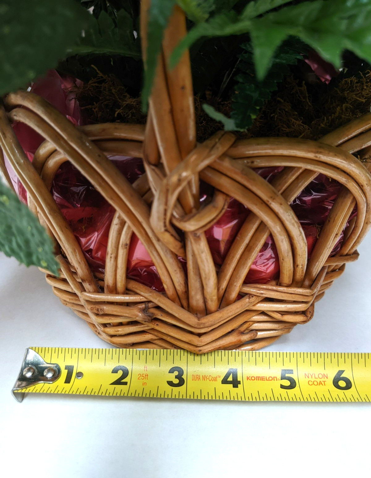 Genuine Silk Roses Large Artificial Floral Basket Arrangement Fake Flowers Red