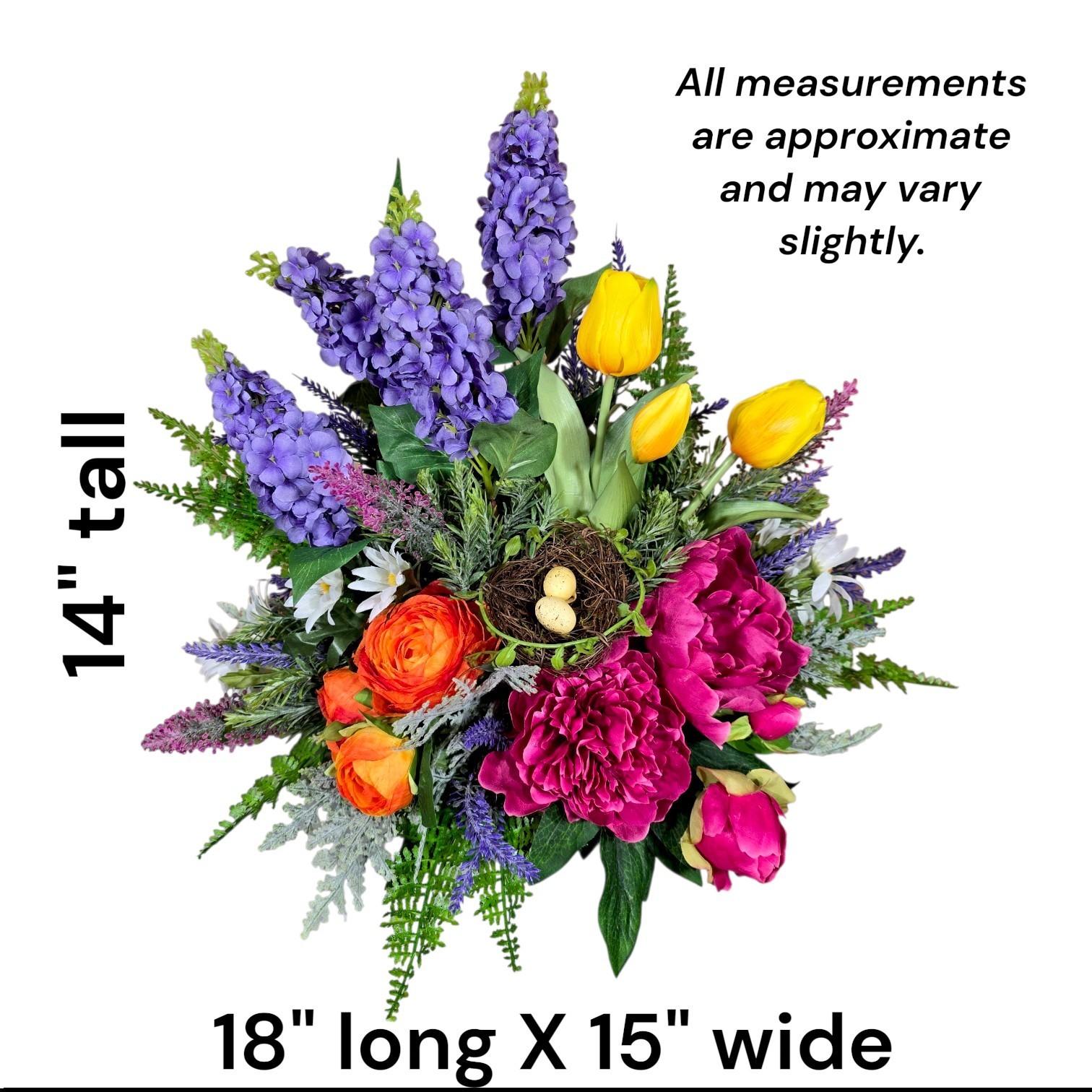 Colorful Spring Artificial Floral Centerpiece