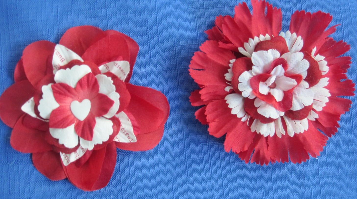 #3 Lot-12 Layers Used Silk Flower Petals 3.5-5″ Brads Multiple Colors Sizes
