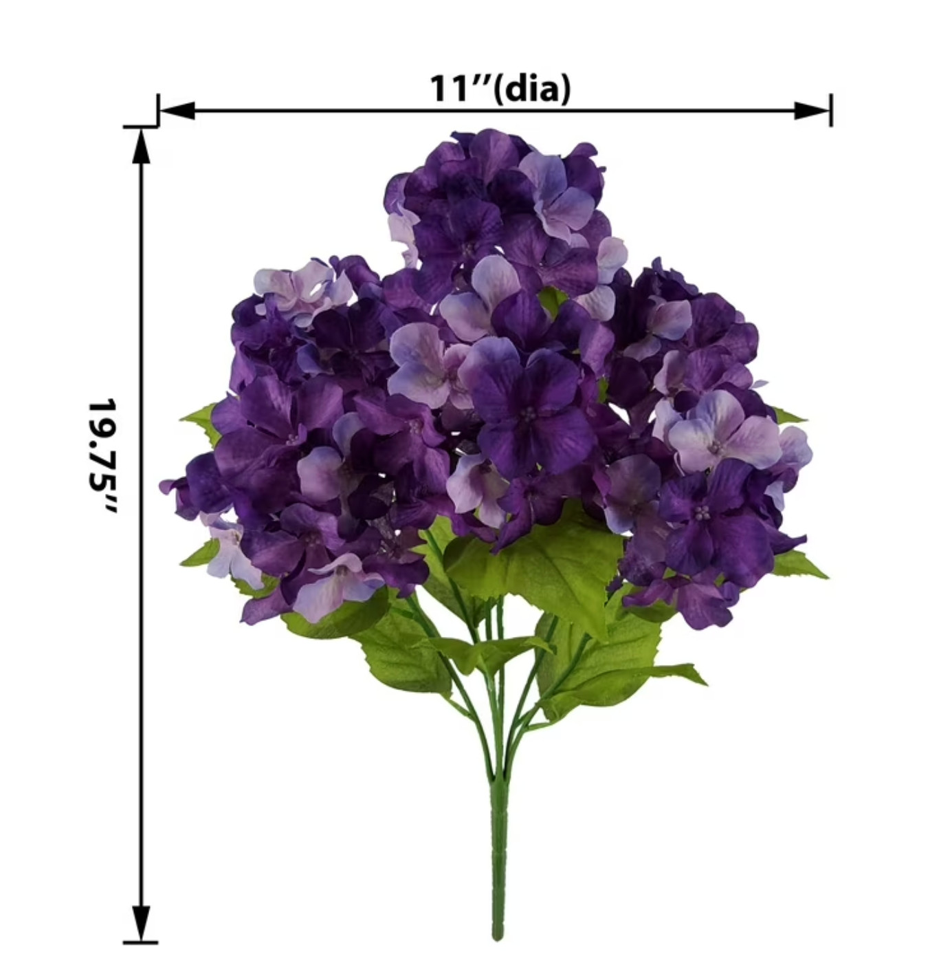Mainstays 19.75″ Indoor Artificial Bush, Hydrangea Flower, Purple Color VIRAL