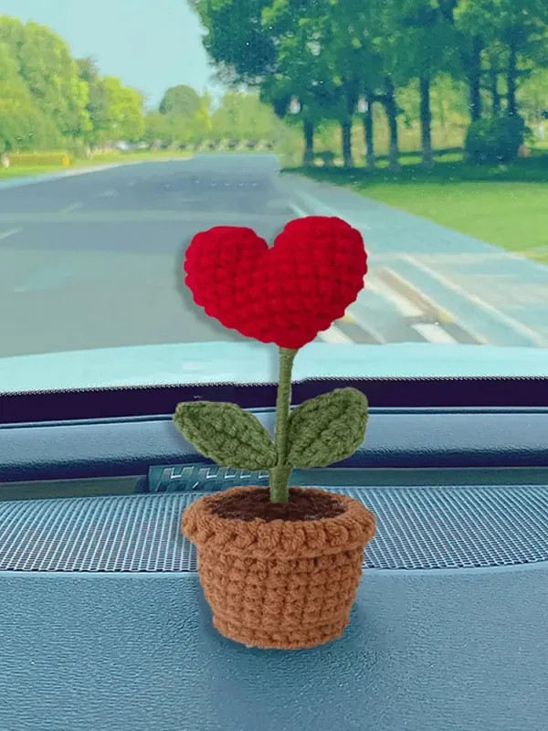 Hook Woven Finished Small Potted Plant Simulation Flower Potted Plant Flower