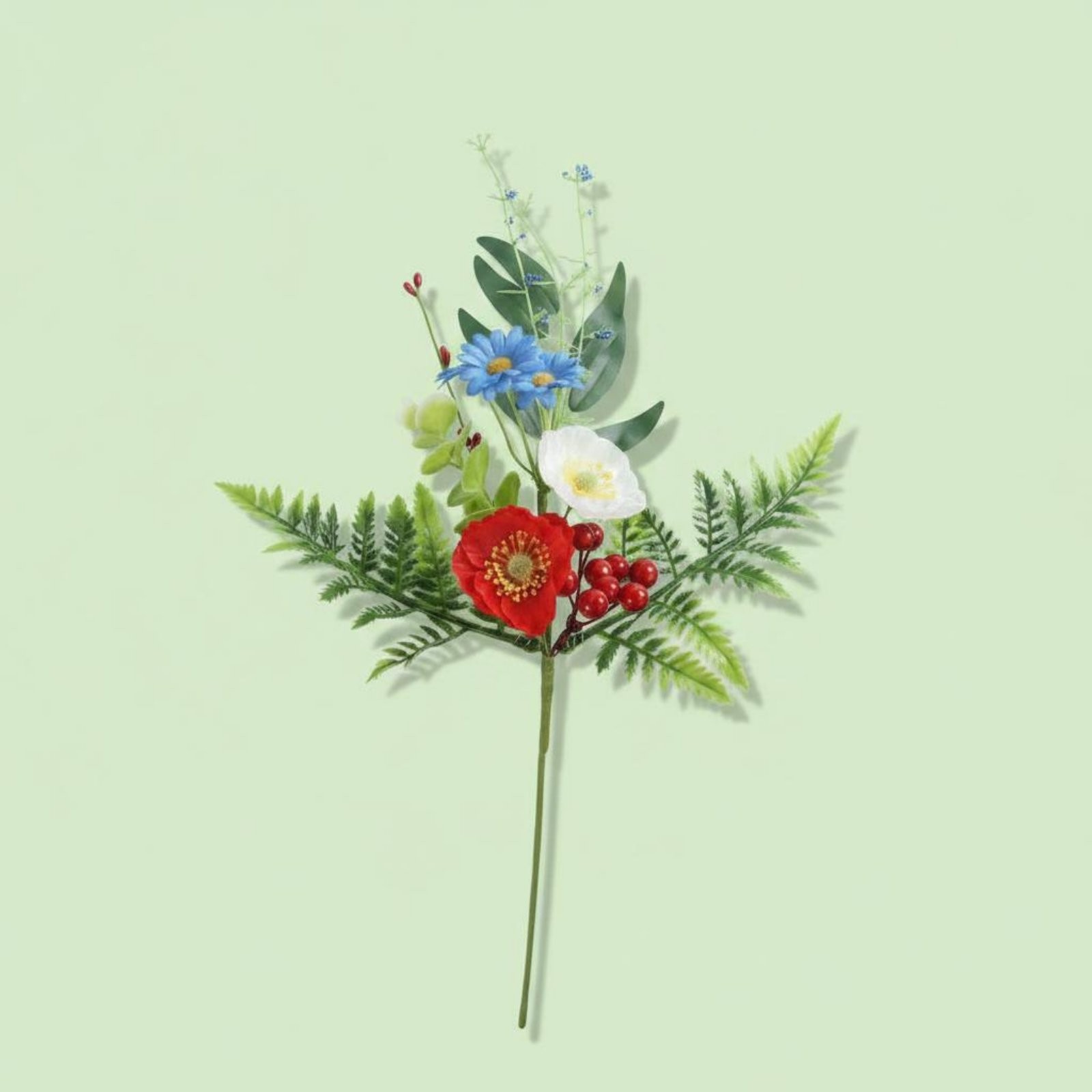 Patriotic Floral Sprig Reusable Independence Day Centerpiece Arrangement