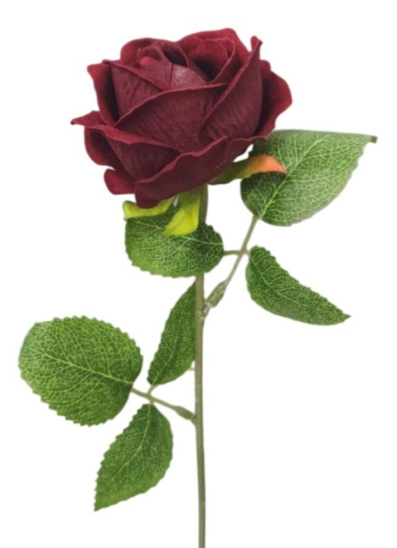 Burgundy Velvet Rose Stems Faux Roses Artificial Flowers Dark Red Roses Gothic D