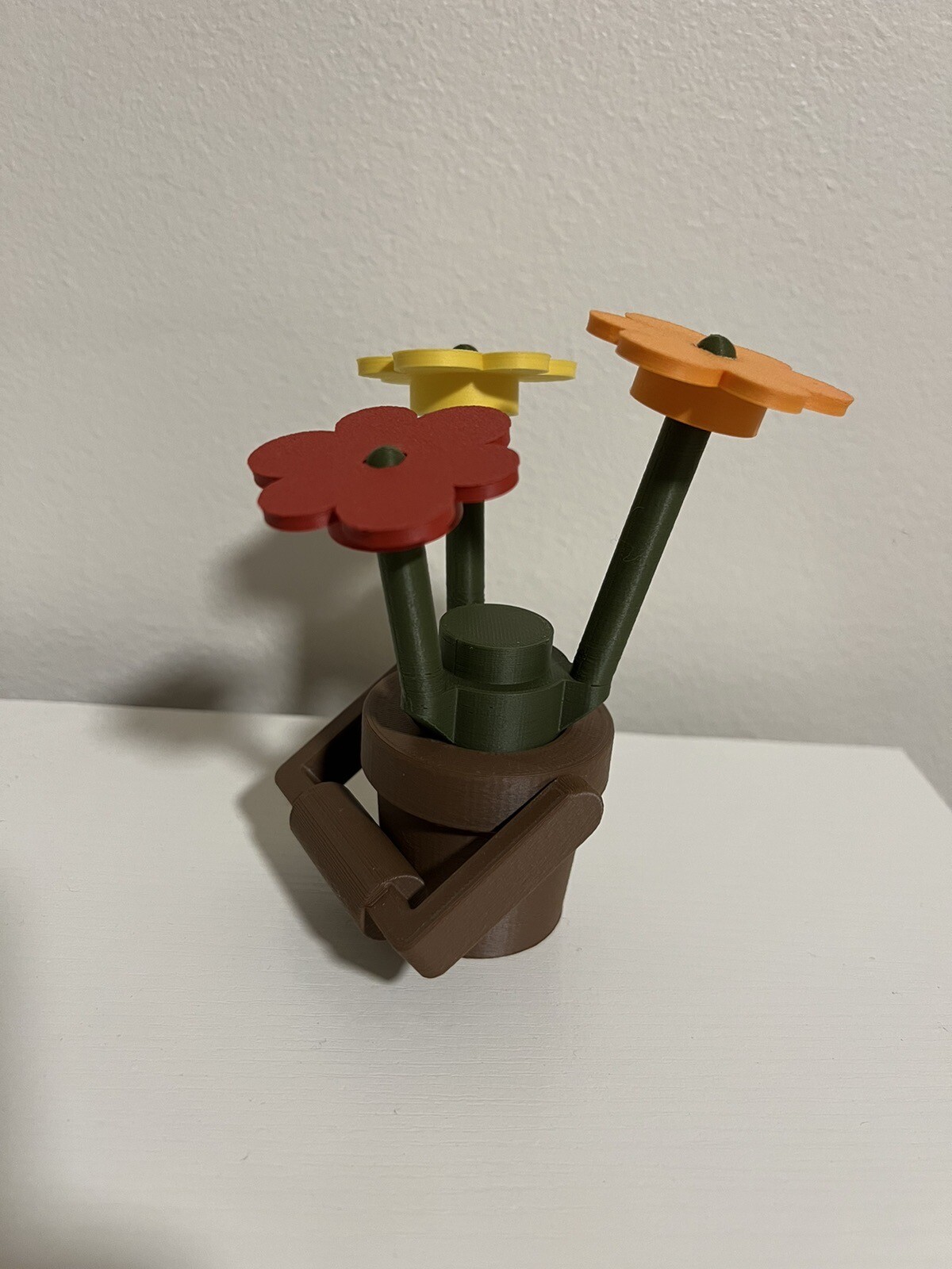 Giant Building Block Themed Flower And Bucket – 3D Printed