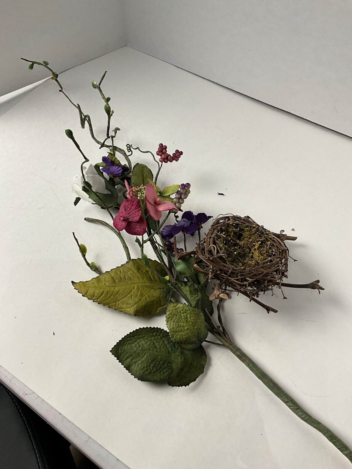 Floral Birds Nest Sprays 31 Inches Long by 7 1/2 Inches wide