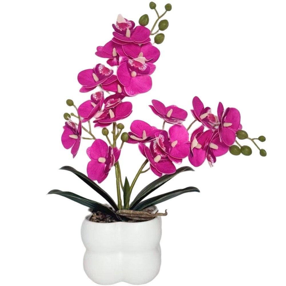 Artificial Orchid Home Decoration Soft Plastic for material Maintenance-free