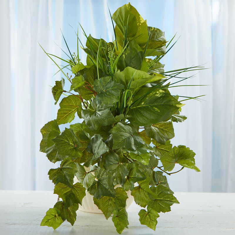 Tall Artificial Mixed Greenery 19″ Bush for Accenting Florals, Crafts and More