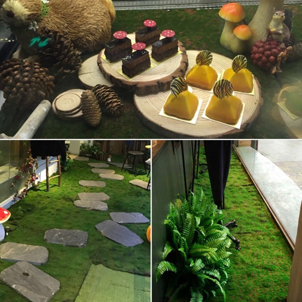 Artificial Turf DIY Grass Mat Miniature Landscape Decor Moss Lawn Background