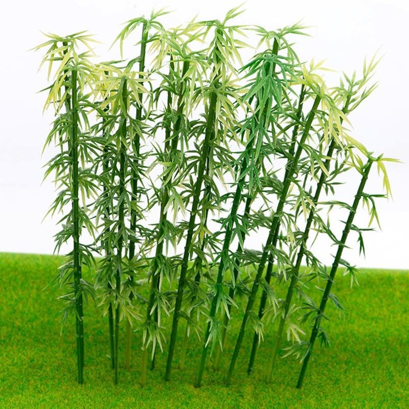 Model Miniature Trees, 100PCS Green Plastic Trees, 5 Sizes Artificial Model P…
