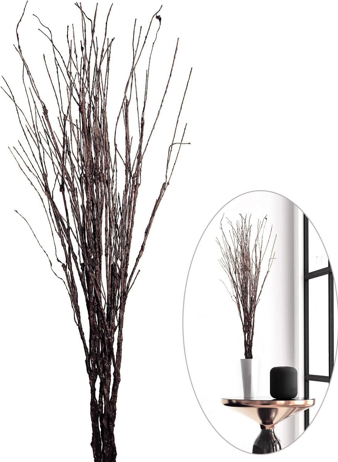 10 PCS Artificial Twigs Curly Willow Branches, 30.7 Inches Lifelike Bendable …