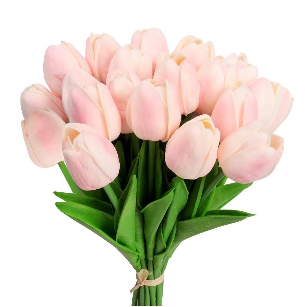 30× Artificial Lifelike Tulip Flowers Bouquet for Wedding Party Home Decor USA