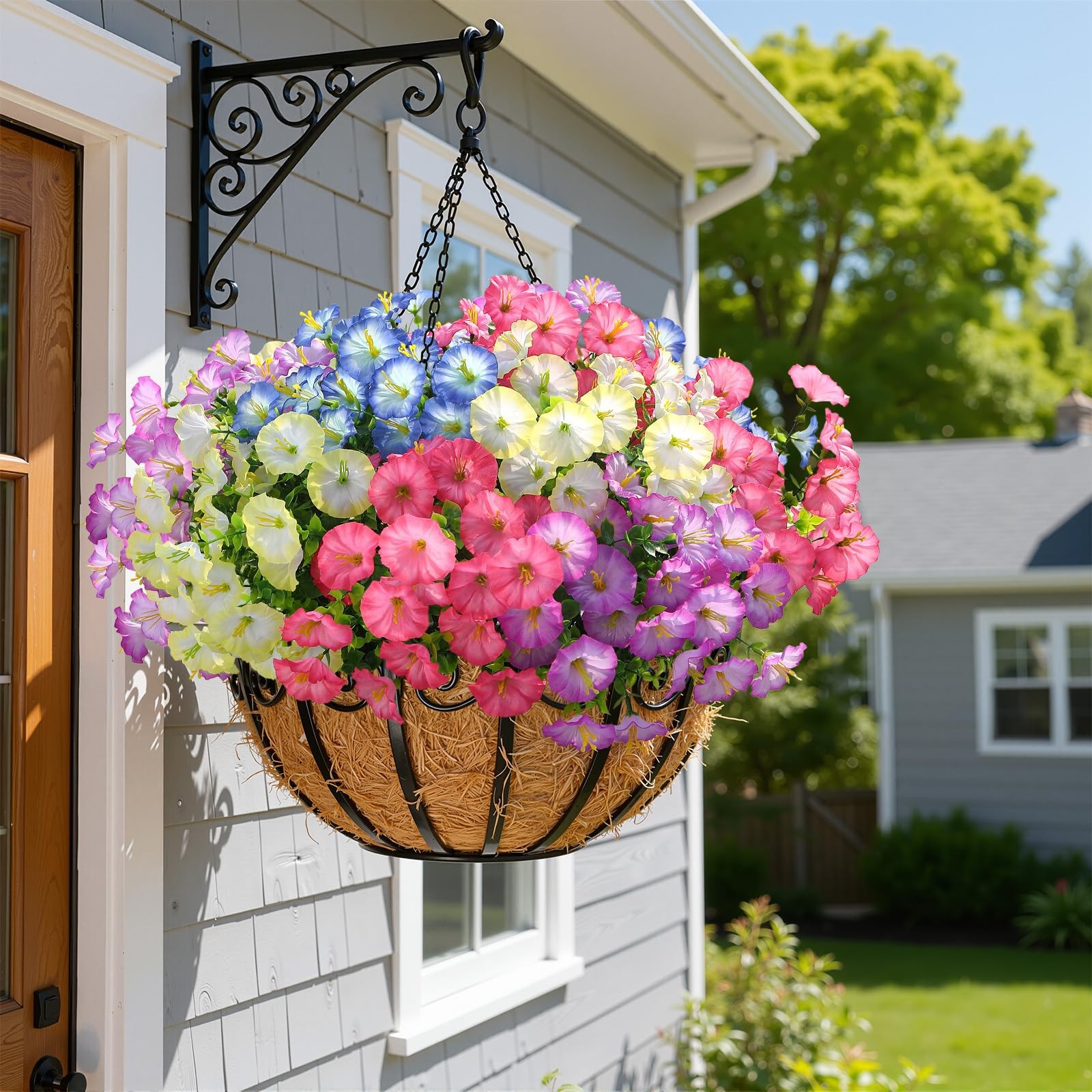 24 Bundles Artificial Flowers for Outdoors, Faux Spring Flowers for Decoratio…