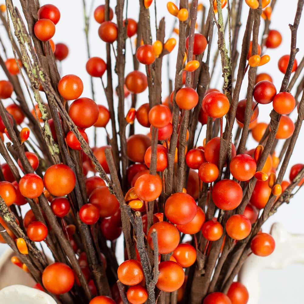Set of 12 Fall Artificial 17-1/2″ Twig and Berry Pick Floral Sprays