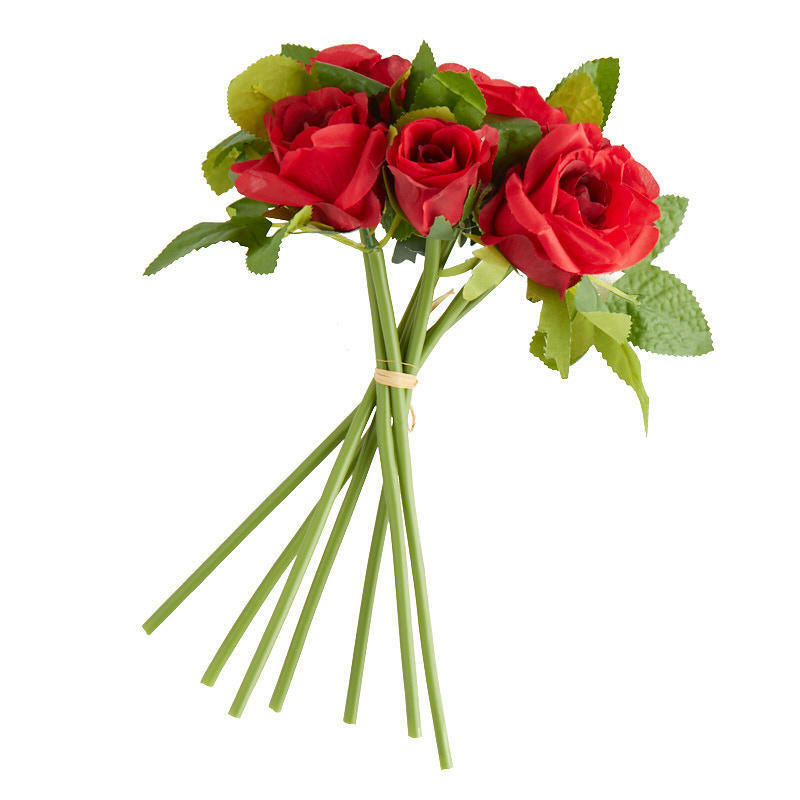 Poly Silk Open Red Rose Bundle | Perfect for Weddings