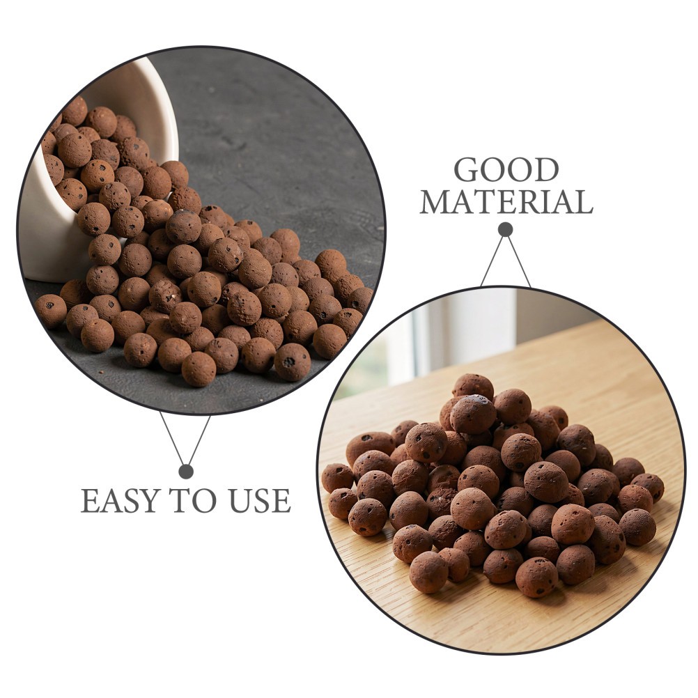 Reusable Garden Clay Pebbles Brown for Hydroponics Indoor Plant Root Aeration