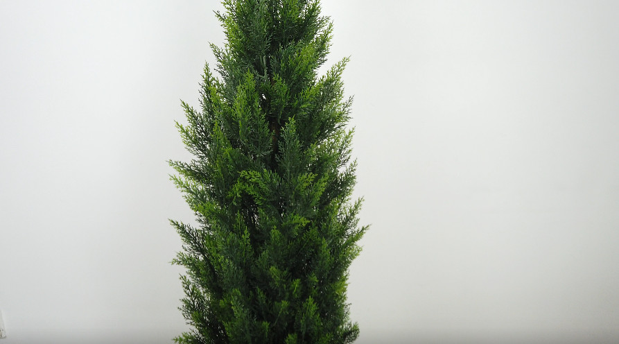 2 Pack 5Ft Faux Cypress Tree Realistic Fake Green Pine Home Garden Decor