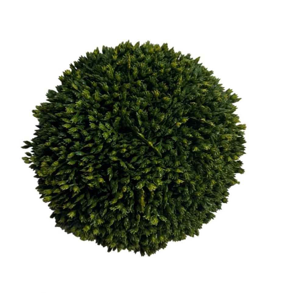 Artificial Dense Green Moss Ball 5 Inch Round Indoor Outdoor Decorative Sphere