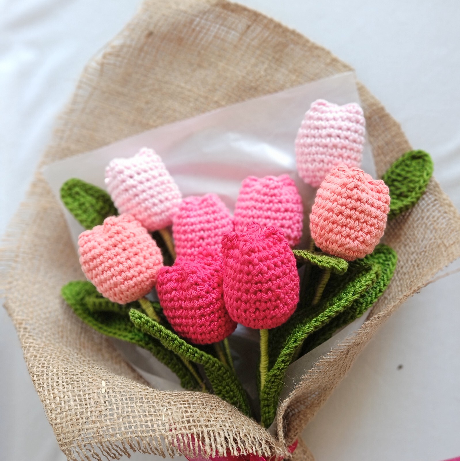 Crochet Tulip flowers Bouquet for Gift or Decor