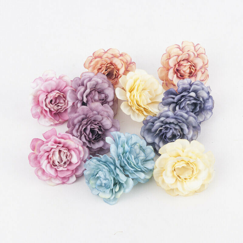 Rose Heads Bulk 10Pcs Party Artificial Wedding Flower Silk Decor Craft