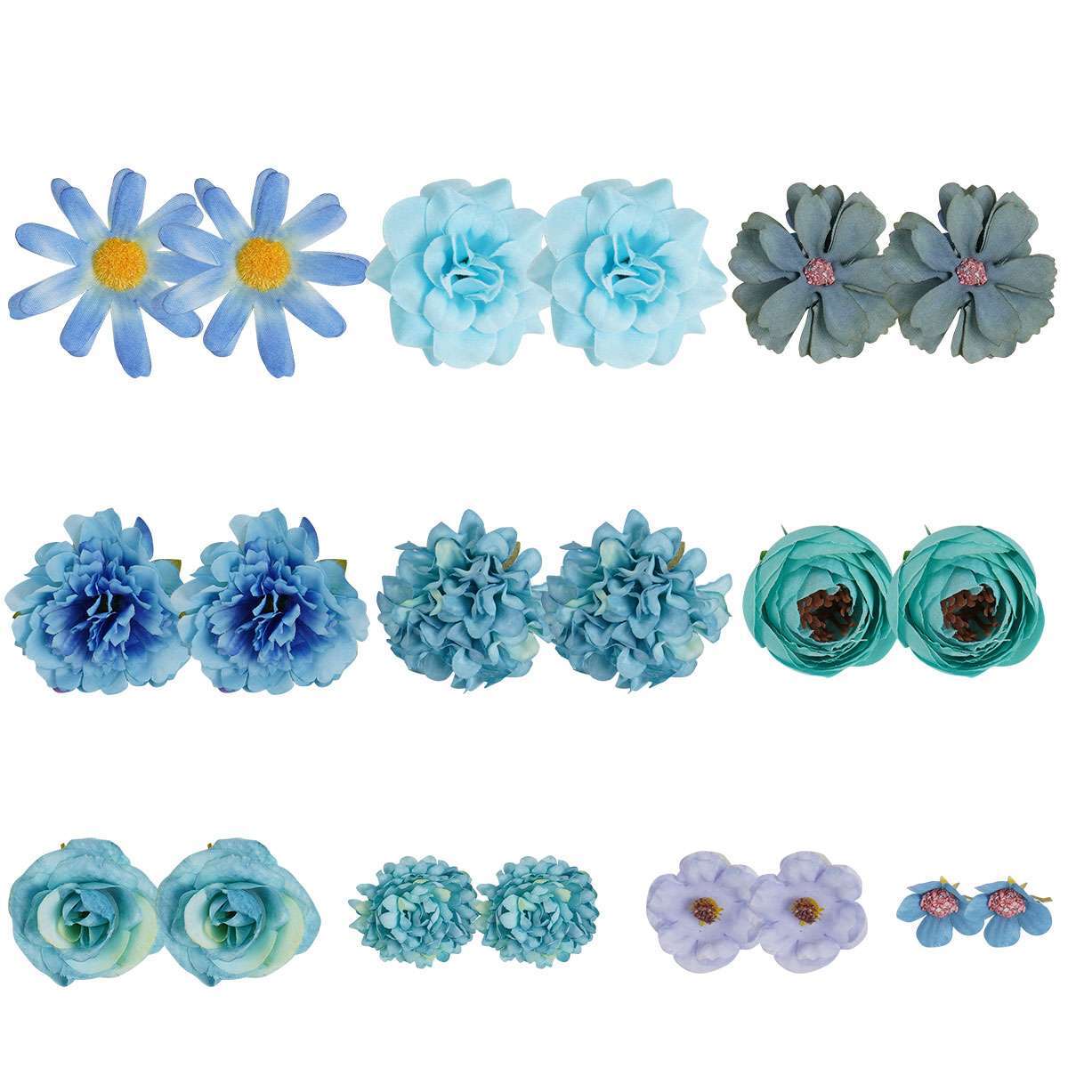 20X Womens Artificial Rose Head Flower Silk Bulk Wedding Party Decor 0.8-2.4in