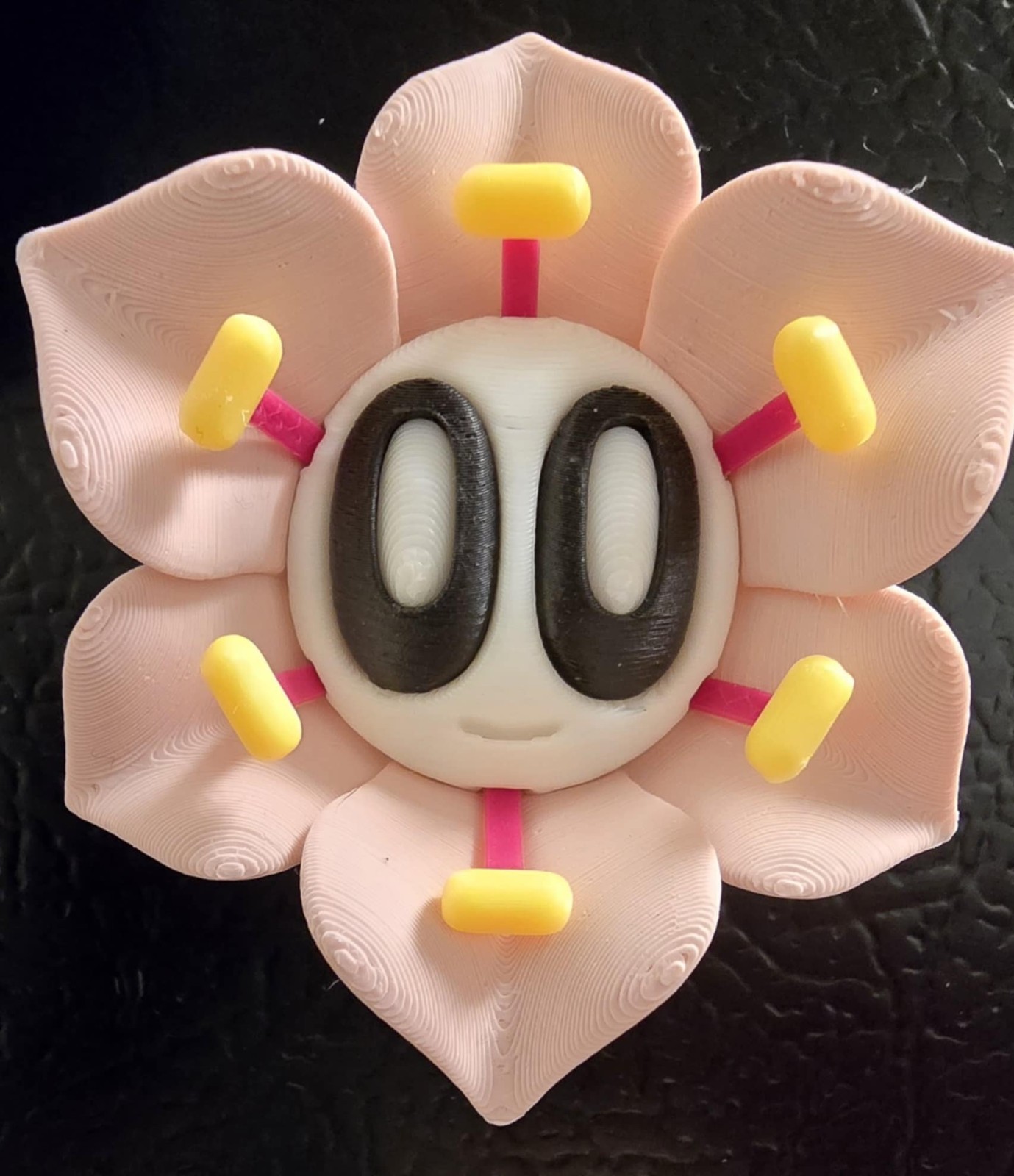 3D Printed Blob Flower Magnets, 5 Piece Set, Heavy Duty Magnet, Multicolor