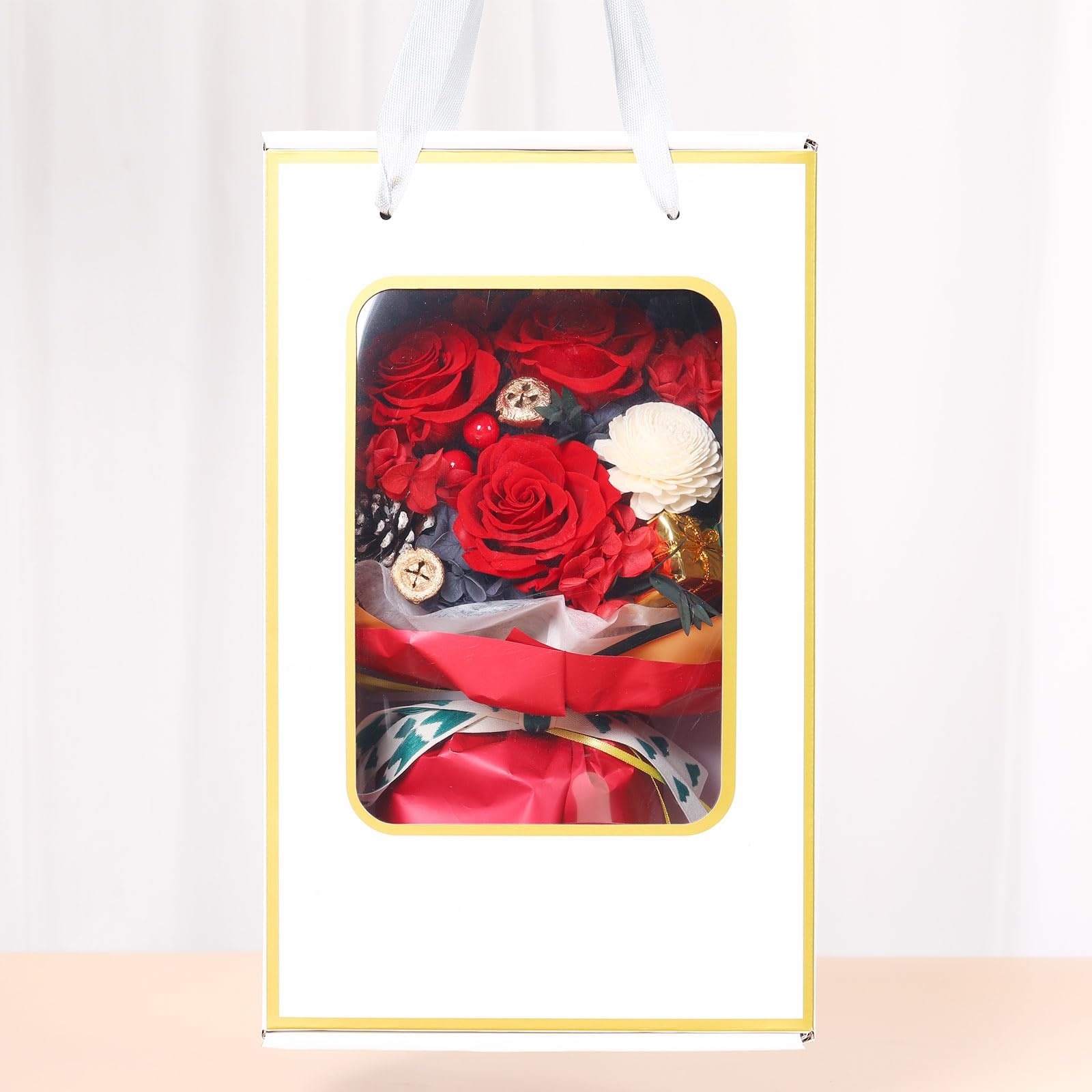 Christmas Flower Gifts Preserved Long Lasting Rose Bouquet Mom Wife Decor