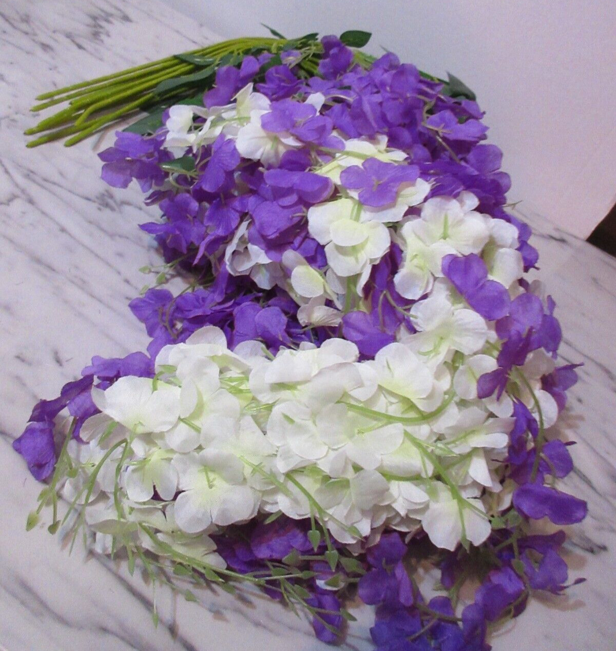Serwalin Wisteria Hanging Flowers 12 Pack Artificial Flowers 3.75 Feet Fake Wis
