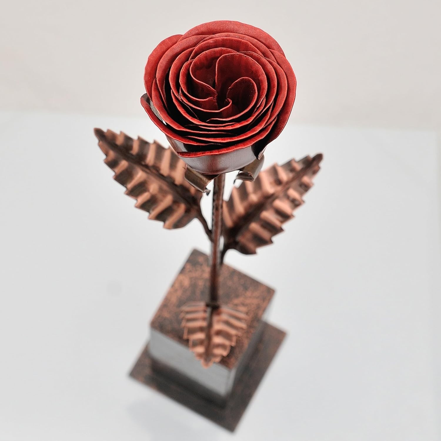 Bronze Anniversary Rose – 8th & 19th Wedding Anniversary Keepsake – Solid Coppe