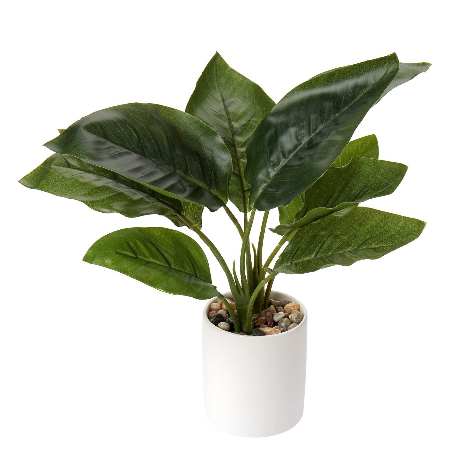 13 Inch Artificial Potted Plants Small Green Faux House Desk Living Room Decor