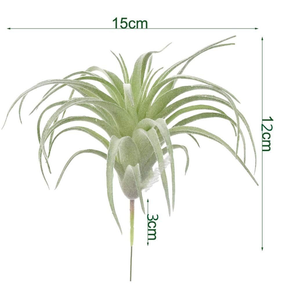 2 PCS Artificial Succulents Plants Unpotted Fake Flocking Tillandsia Air Plan…