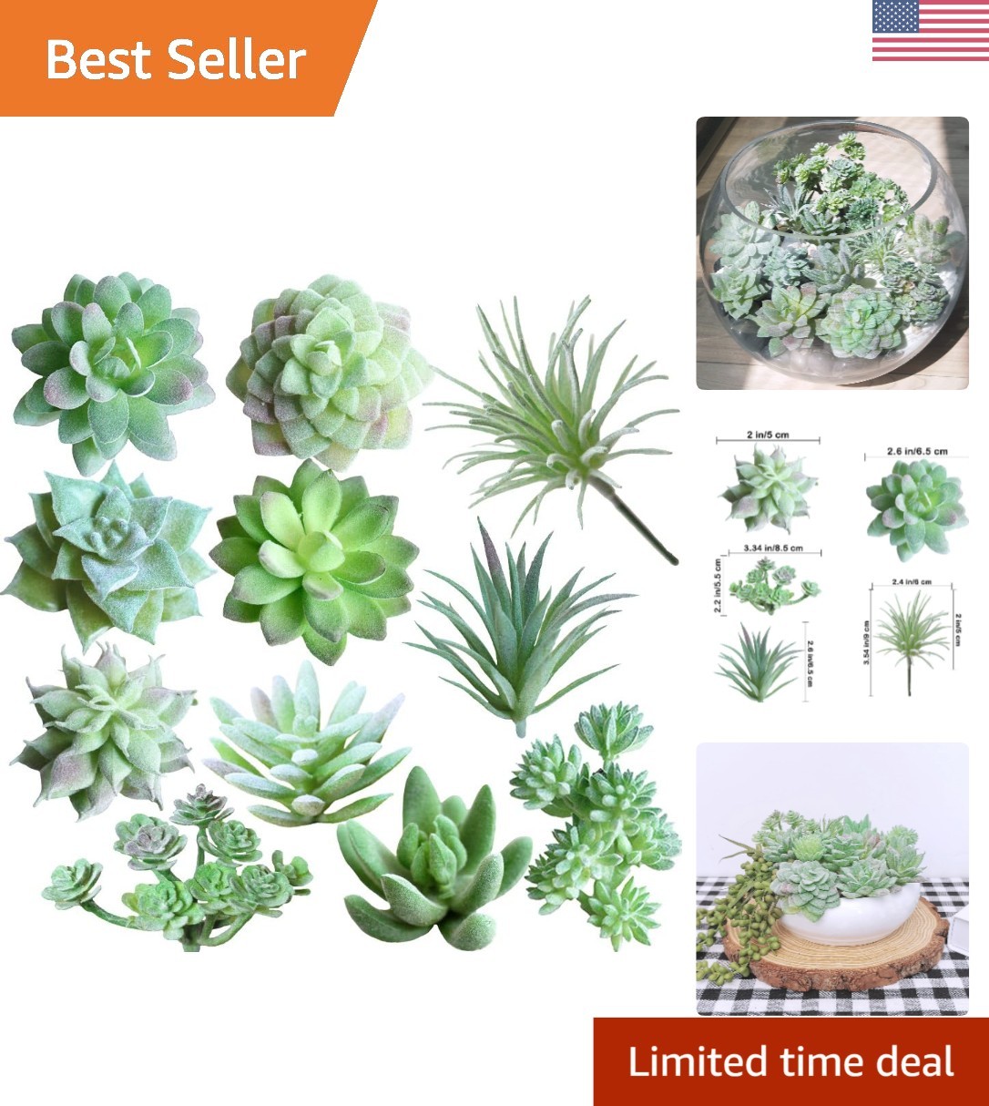 11 Mini Artificial Succulents – Maintenance-Free Faux Plants for Vibrant Decor